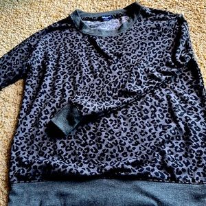 Black and gray leopard print shirt